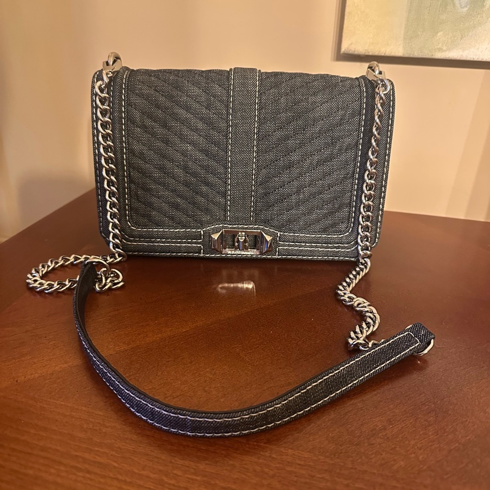 Rebecca Minkoff Denim Quilted Crossbody Bag